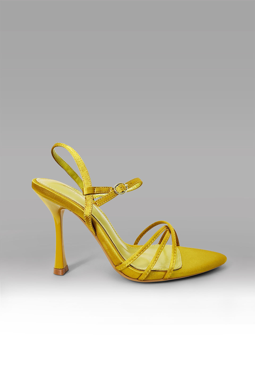 MULHER-SANDÁLIA SALTO ALTO  AMARELA NOVA