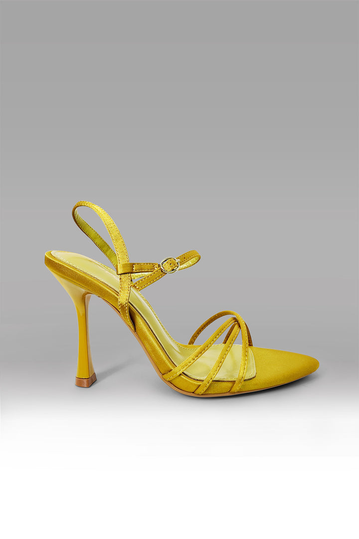 MULHER-SANDÁLIA SALTO ALTO  AMARELA NOVA