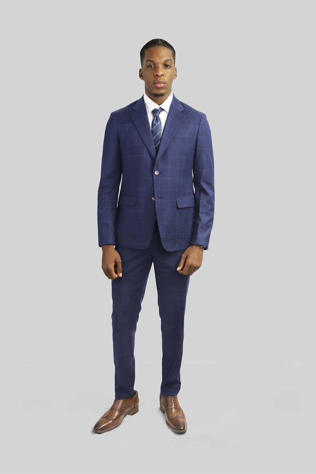 HOMEM-FATO AZUL ESCURO RISCAS NOVO