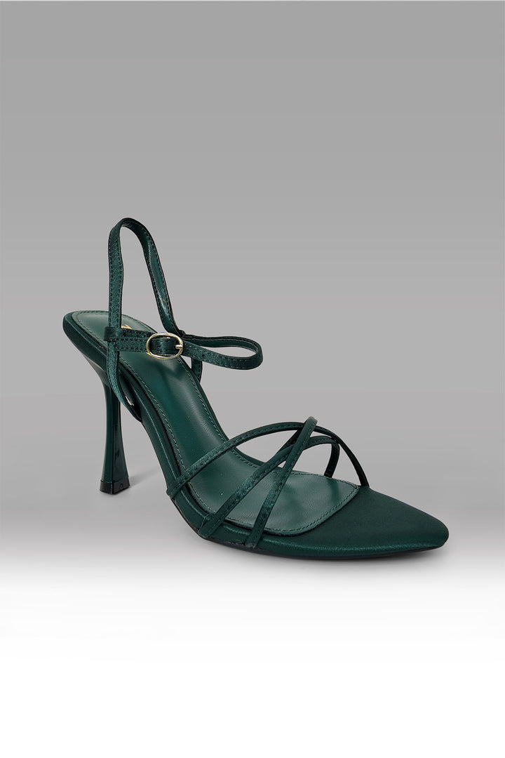 MULHER-SAPATO ALTO VERDE ESCURO NOVO