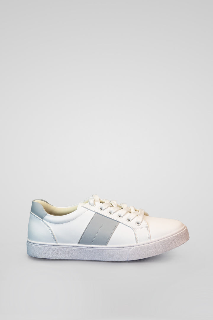 HOMEM-TÉNIS BRANCO E CINZA NOVO