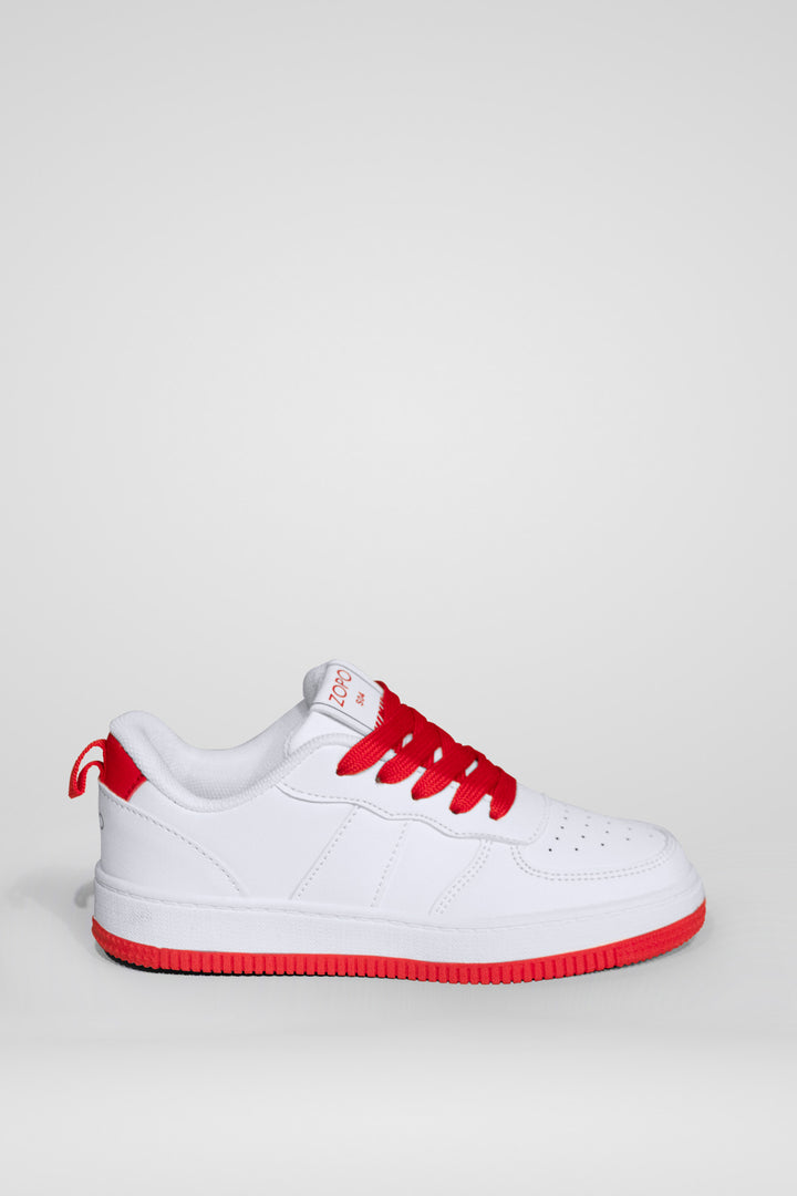 CRIANÇA-TÉNIS BRANCO E VERMELHO NOVO