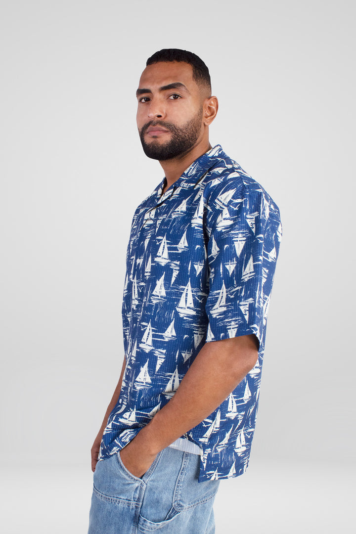 HOMEM-CONFORT CAMISA AZUL NOVA