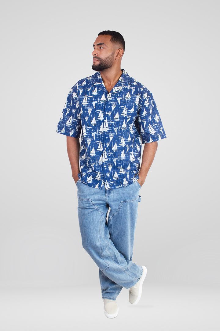 HOMEM-CONFORT CAMISA AZUL NOVA