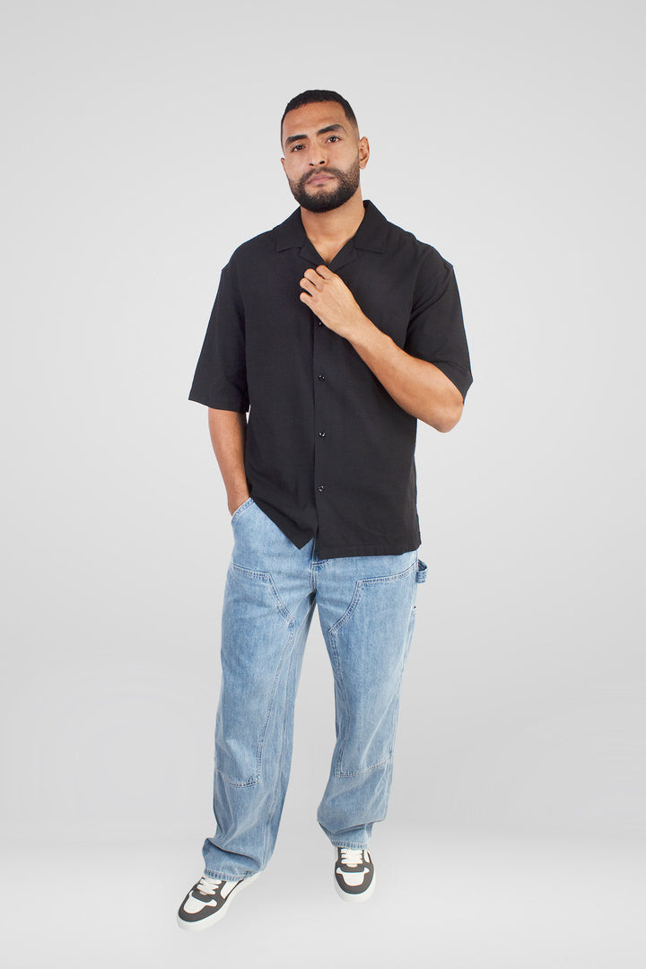 HOMEM-CONFORT CAMISA PRETA NOVA