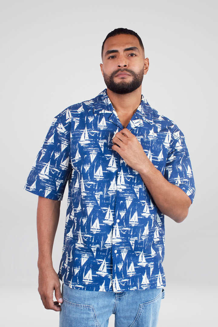 HOMEM-CONFORT CAMISA AZUL NOVA