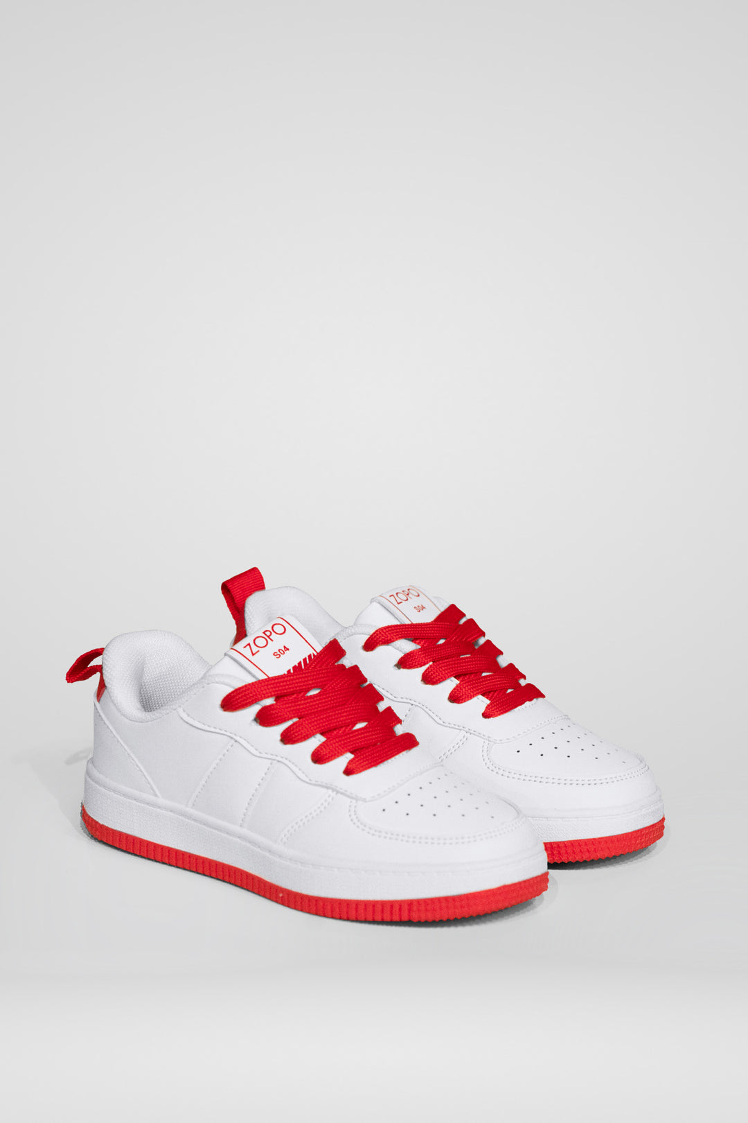 CRIANÇA-TÉNIS BRANCO E VERMELHO NOVO