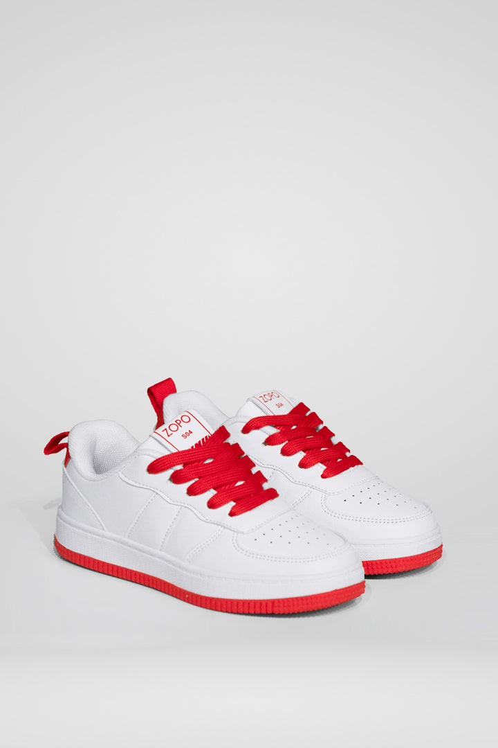 CRIANÇA-TÉNIS BRANCO E VERMELHO NOVO