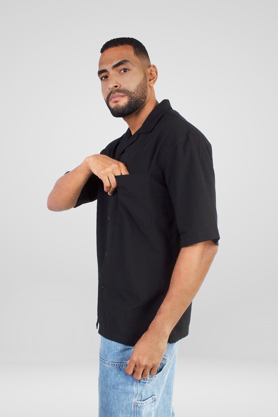 HOMEM-CONFORT CAMISA PRETA NOVA